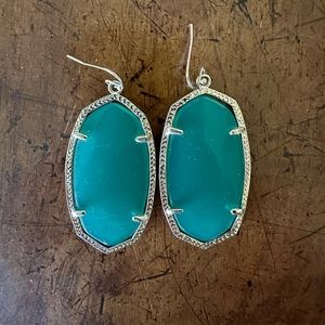 Kendra Scott teal drop earrings